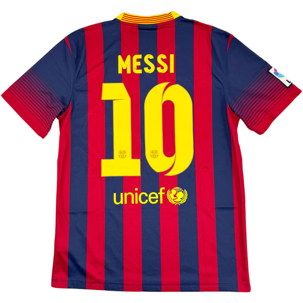 2013-14 Barcelona Thuis Shirt Messi - Oldschool Voetbalshirts