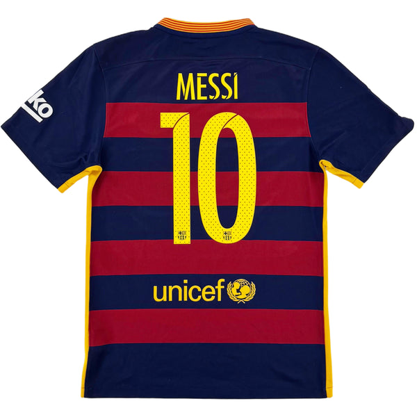 2015-16 Barcelona Thuis Shirt Messi - Oldschool Voetbalshirts