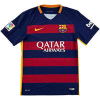 2015-16 Barcelona Thuis Shirt Messi - Oldschool Voetbalshirts