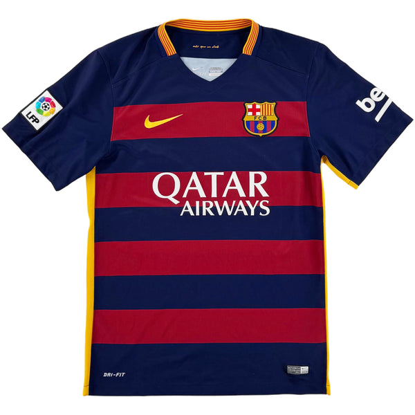 2015-16 Barcelona Thuis Shirt Messi - Oldschool Voetbalshirts