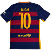 2015-16 Barcelona Thuis Shirt Messi - Oldschool Voetbalshirts