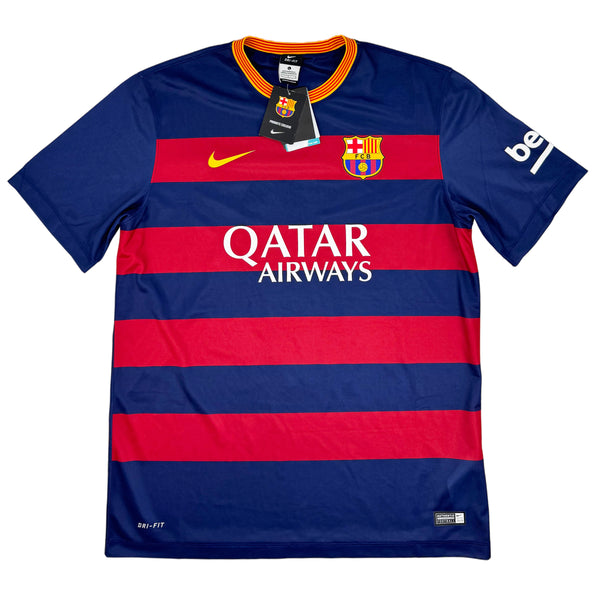 2015-16 Barcelona Thuis Shirt Messi - Oldschool Voetbalshirts