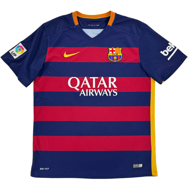 2015-16 Barcelona Thuis Shirt - 8/10 - (L) - Oldschool Voetbalshirts