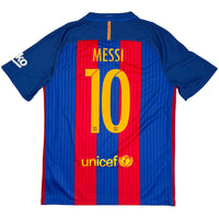 2016-17 Barcelona Thuis Shirt Messi - Oldschool Voetbalshirts