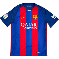 2016-17 Barcelona Thuis Shirt Messi - Oldschool Voetbalshirts