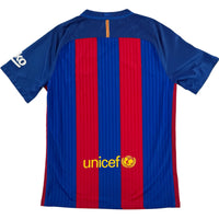 2016-17 Barcelona Thuis Shirt - 9/10 - (M) - Oldschool Voetbalshirts