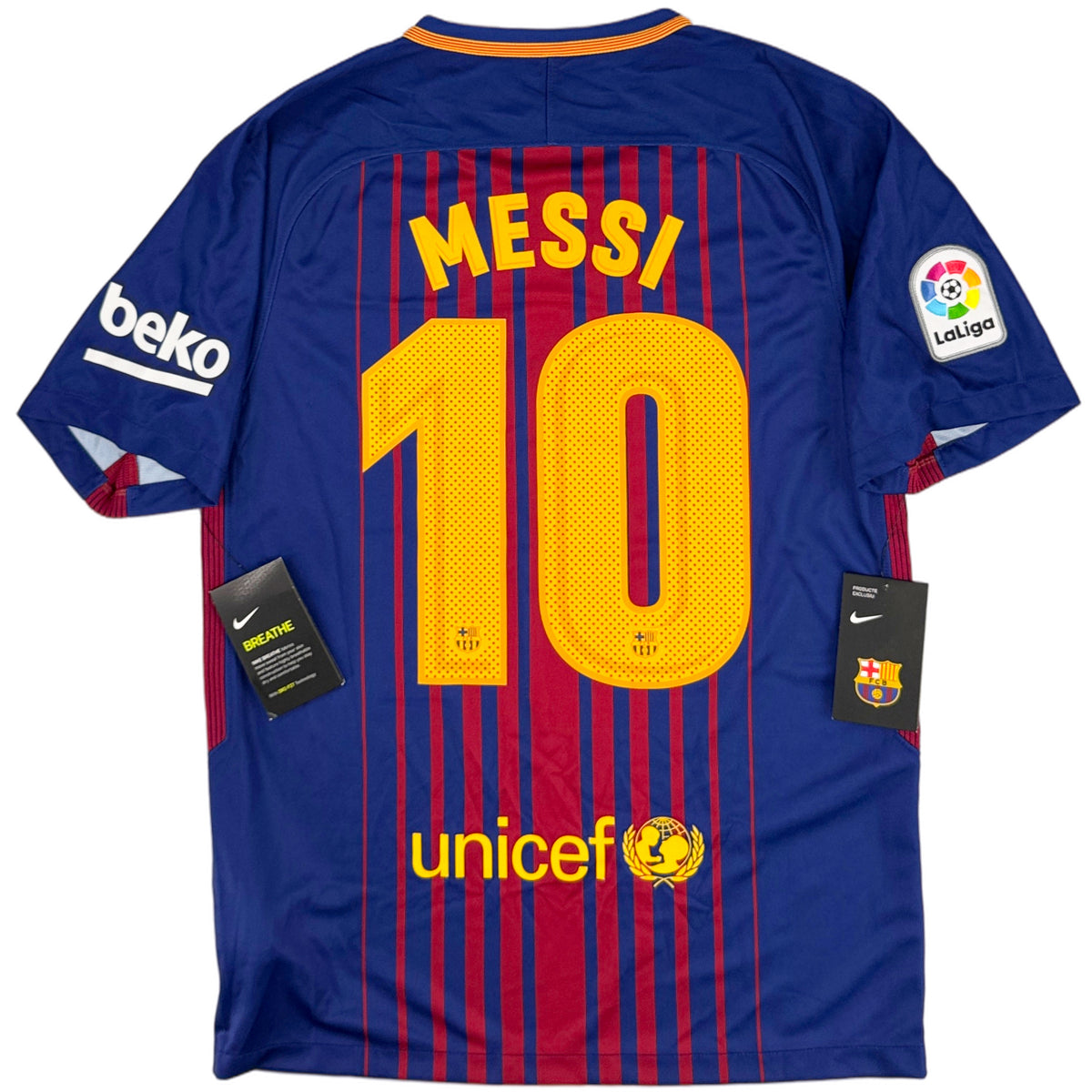 2017-18 Barcelona Thuis Shirt Messi