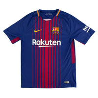 2017-18 Barcelona Thuis Shirt - 8/10 - (M) - Oldschool Voetbalshirts