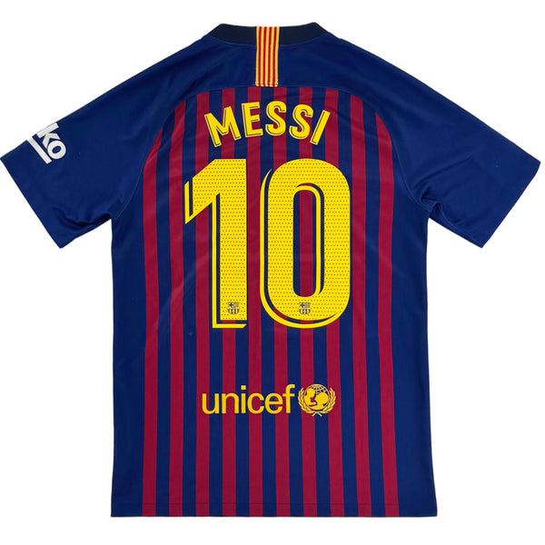 2018-19 Barcelona Thuis Shirt Messi - Oldschool Voetbalshirts