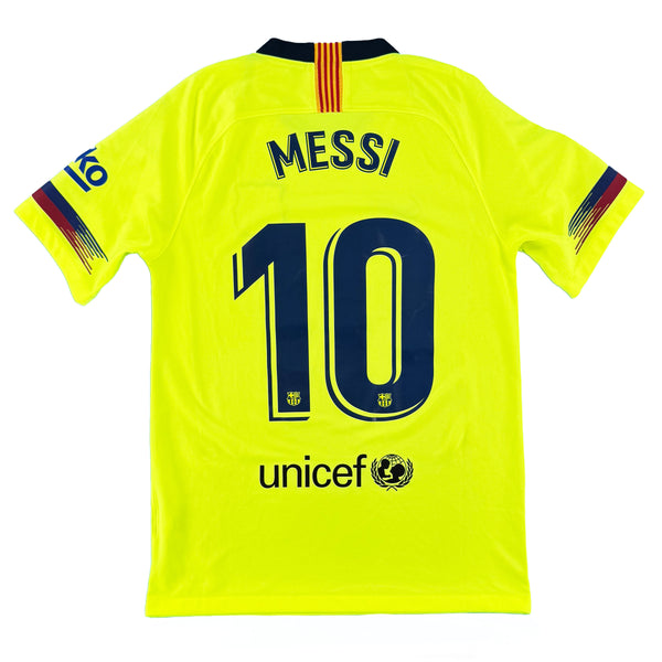 2018-19 Barcelona Uit Shirt Messi #10 - 8/10 - (S) - Oldschool Voetbalshirts