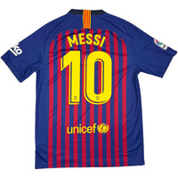 2018-19 Barcelona Thuis Shirt Messi - Oldschool Voetbalshirts