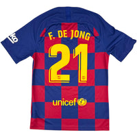 2019-20 Barcelona Thuis Shirt F. De Jong - Oldschool Voetbalshirts