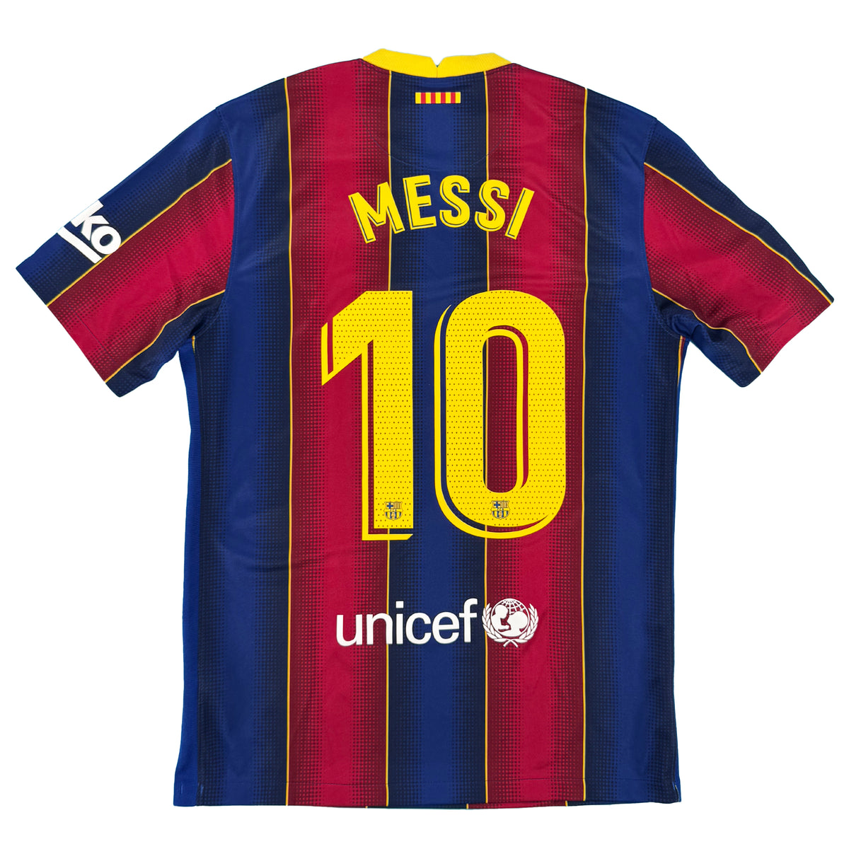 2020-21 Barcelona Thuis Shirt Messi - 9/10 - (L) - Oldschool Voetbalshirts