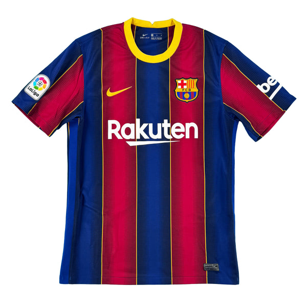 2020-21 Barcelona Thuis Shirt Messi - 9/10 - (L) - Oldschool Voetbalshirts