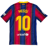 2020-21 Barcelona Thuis Shirt Messi - Oldschool Voetbalshirts