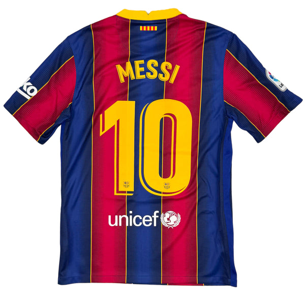 2020-21 Barcelona Thuis Shirt Messi - Oldschool Voetbalshirts