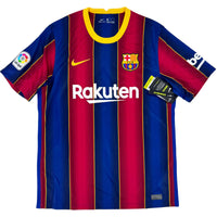 2020-21 Barcelona Thuis Shirt Messi #10 - Nieuw - (L) - Oldschool Voetbalshirts