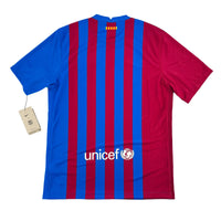2021-22 Barcelona Thuis Shirt - 9/10 - (M) - Oldschool Voetbalshirts