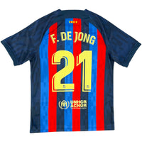 2022-23 Barcelona Thuis Shirt F. De Jong - Oldschool Voetbalshirts