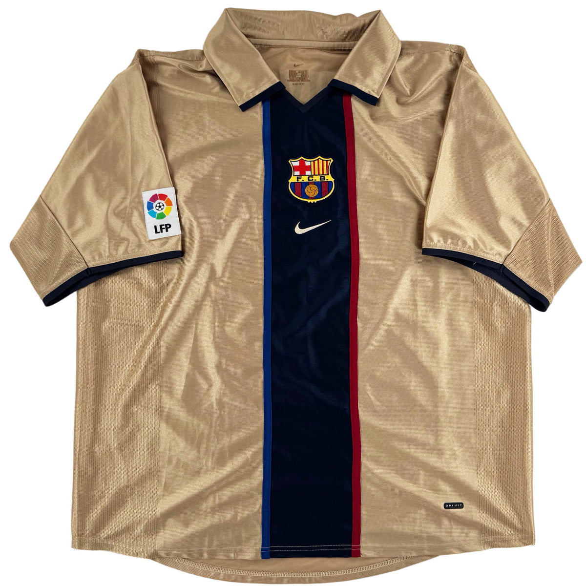 2001-02 Barcelona Uit Shirt Kluivert #9 - 9/10 - (XL) - Oldschool Voetbalshirts