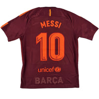 2017-18 Barcelona Derde Shirt Messi #10 - 8/10 - (M) - Oldschool Voetbalshirts