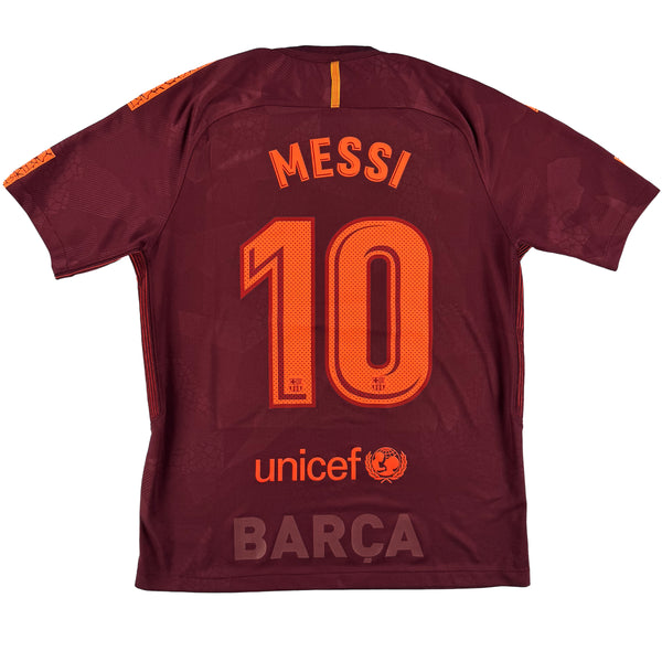 2017-18 Barcelona Derde Shirt Messi #10 - 8/10 - (M) - Oldschool Voetbalshirts