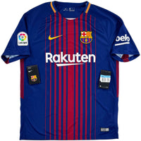 2017-18 Barcelona Thuis Shirt Messi - Oldschool Voetbalshirts