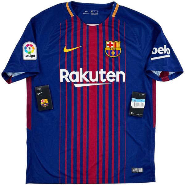 2017-18 Barcelona Thuis Shirt Messi - Oldschool Voetbalshirts