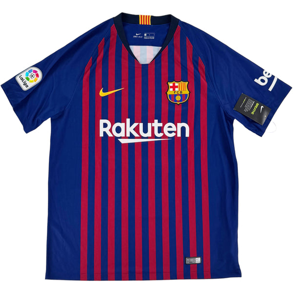 2018-19 Barcelona Thuis Shirt Messi #10 - Nieuw - (L) - Oldschool Voetbalshirts