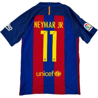 2016-17 Barcelona Thuis Shirt Neymar Jr #11 - 9/10 - (S) - Oldschool Voetbalshirts