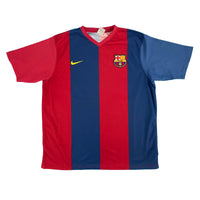 2006-07 Barcelona Thuis Shirt Ronaldinho #10 - 10/10 - (XL) - Oldschool Voetbalshirts