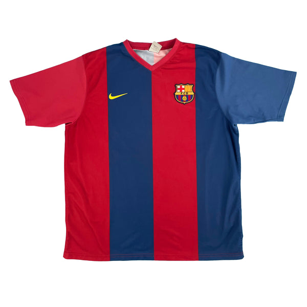 2006-07 Barcelona Thuis Shirt Ronaldinho #10 - 10/10 - (XL) - Oldschool Voetbalshirts