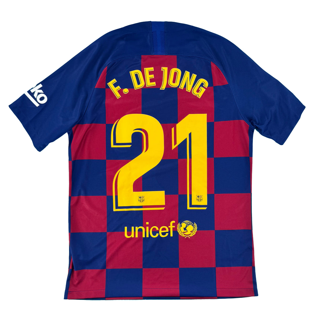 2019-20 Barcelona Home Shirt F. De Jong #21 - 10/10 - (M)