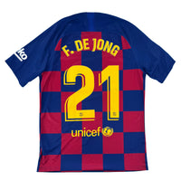 2019-20 Barcelona Home Shirt F. De Jong #21 - 10/10 - (M)