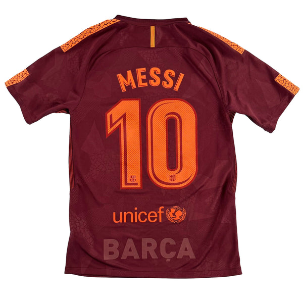 2017-18 Barcelona Derde Shirt Messi #10 - 10/10 - (S) - Oldschool Voetbalshirts