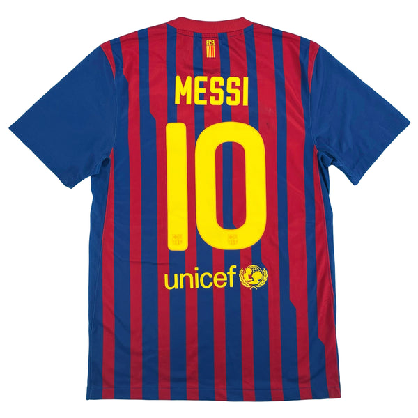 2011-12 Barcelona Player Issue Thuis Shirt Messi #10 - 8/10 - (S) - Oldschool Voetbalshirts