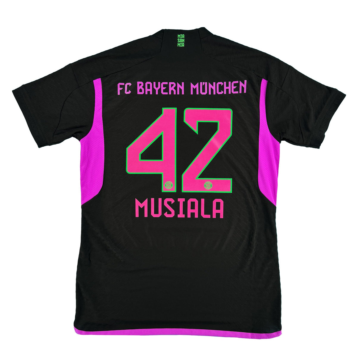 2023-24 Bayern München Authentic Uit Shirt Musiala #42 - 10/10 - (M) - Oldschool Voetbalshirts