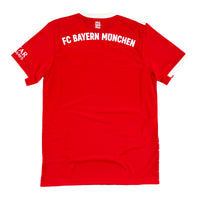 Rood Bayern München thuis voetbalshirt uit seizoen 2022 - 2023 achterkant