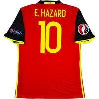 2016 Belgium EURO Home Shirt Hazard