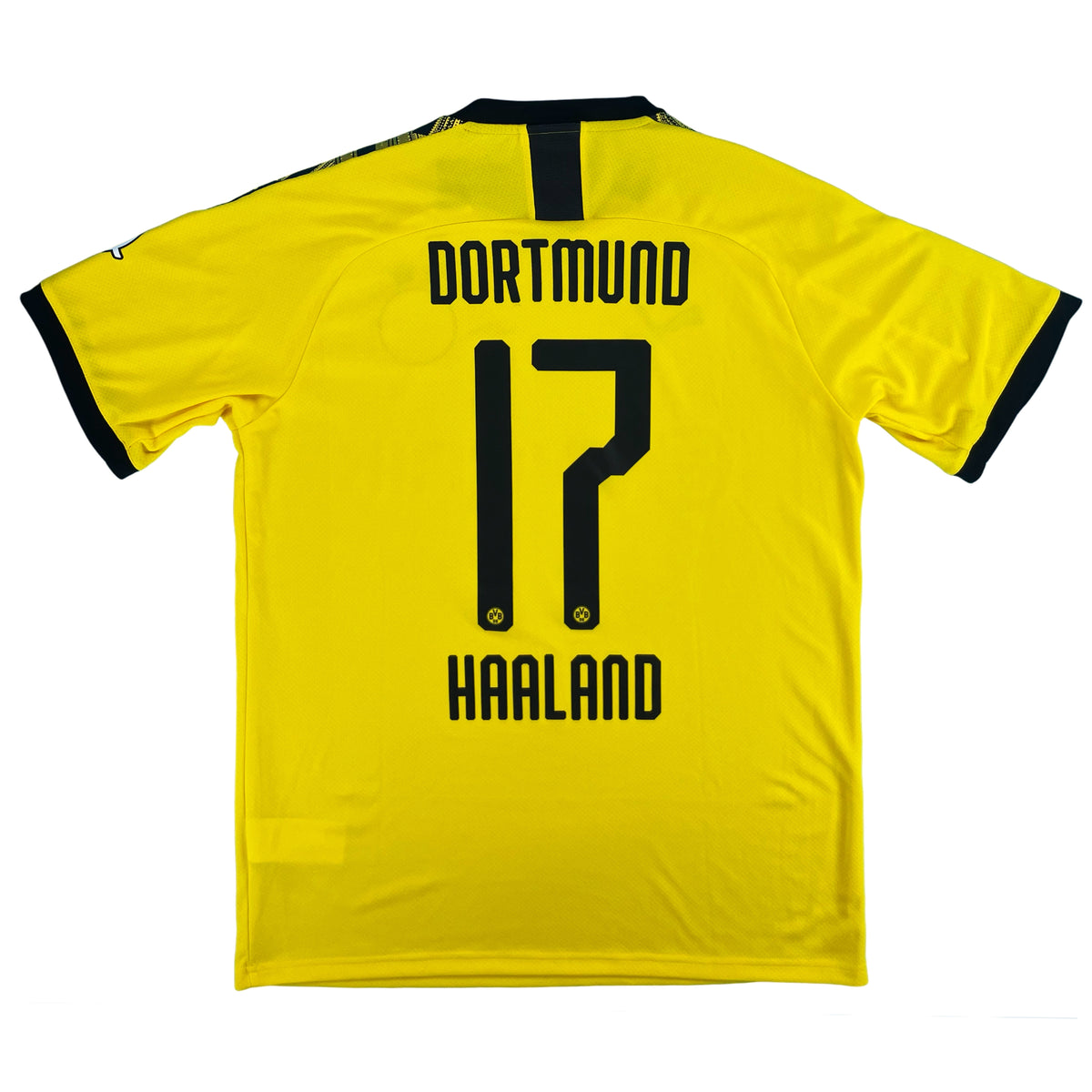 2019-20 Borussia Dortmund Thuis Shirt Haaland #9 - 9/10 - (L) - Oldschool Voetbalshirts
