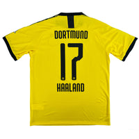 2019-20 Borussia Dortmund Thuis Shirt Haaland #9 - 9/10 - (L) - Oldschool Voetbalshirts