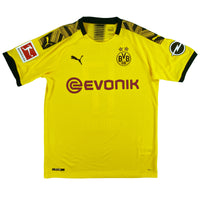 2019-20 Borussia Dortmund Thuis Shirt Haaland #9 - 9/10 - (L) - Oldschool Voetbalshirts