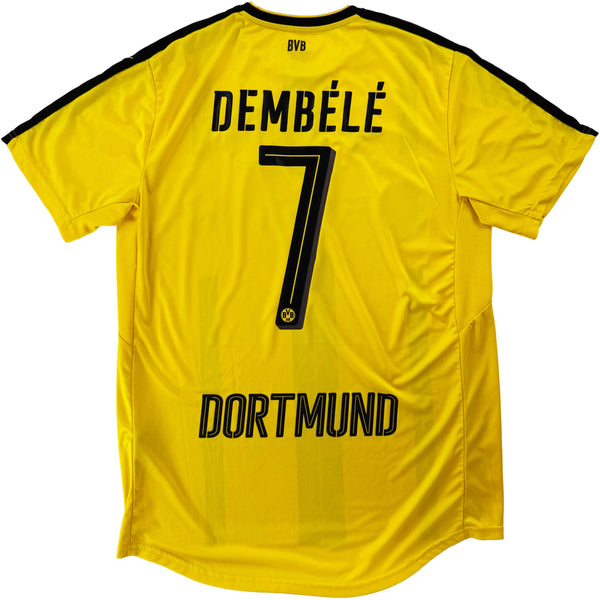 2016-17 Borussia Dortmund Thuis Shirt Dembele #7 - 8/10 - (M) - Oldschool Voetbalshirts