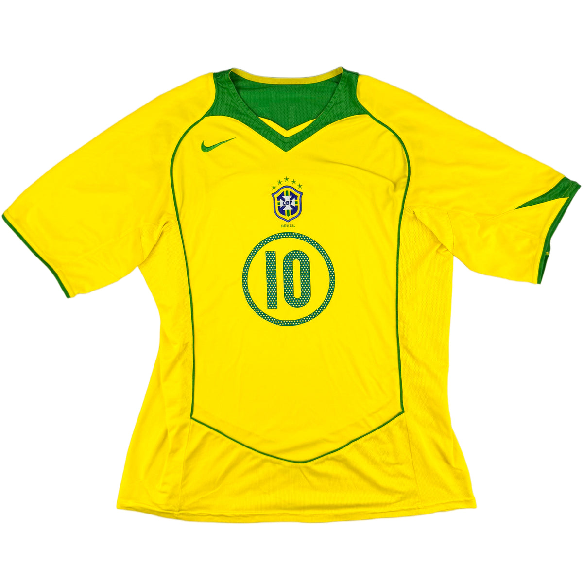 2004-06 Brazilië Thuis Shirt Ronaldinho - Oldschool Voetbalshirts