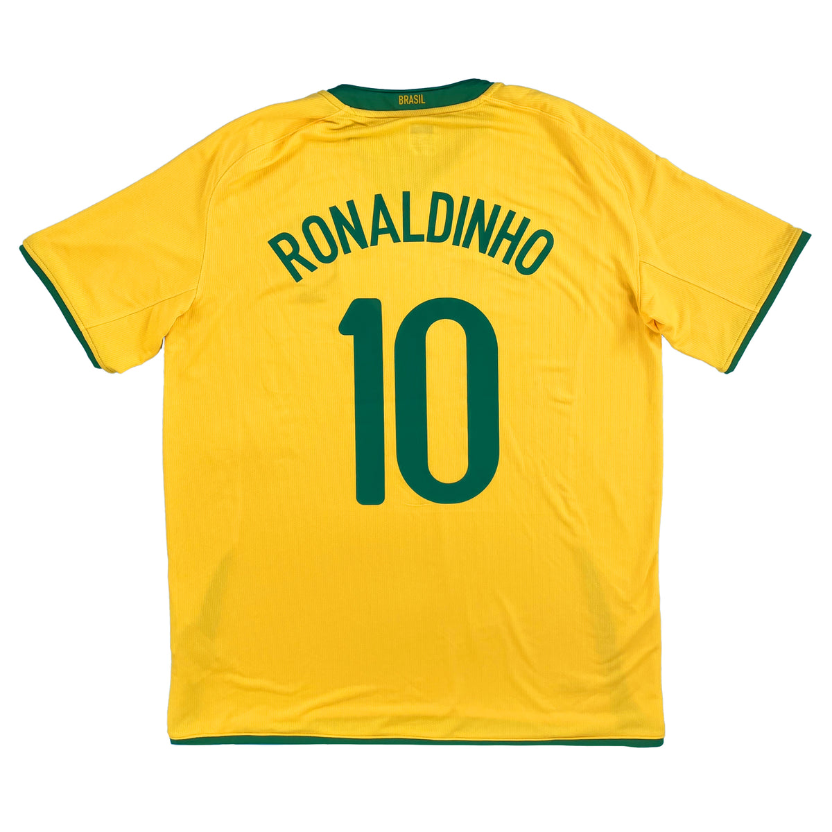 2008-10 Brazil Home Shirt Ronaldinho #10 - 10/10 - (XL)