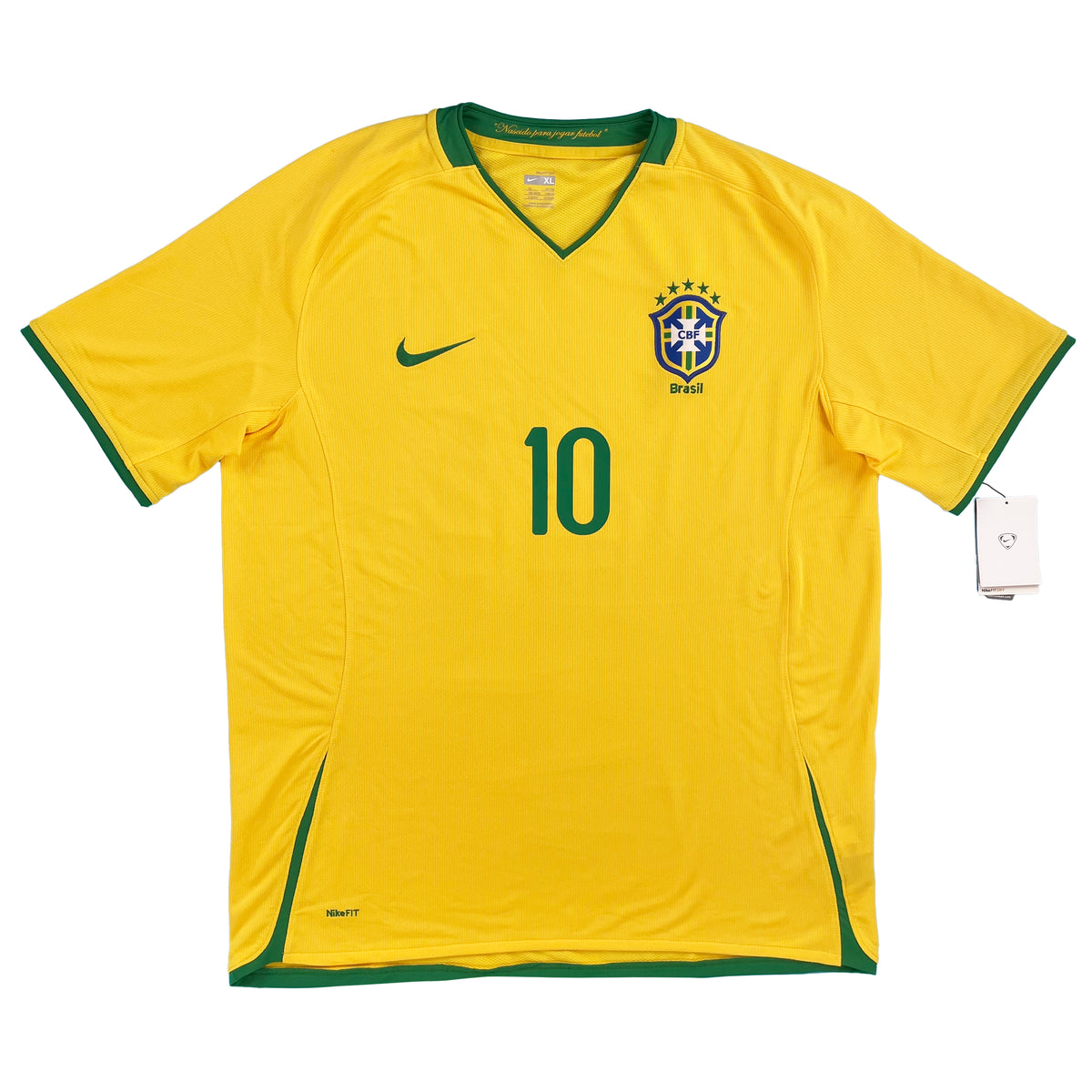 2008-10 Brazil Home Shirt Ronaldinho #10 - 10/10 - (XL)