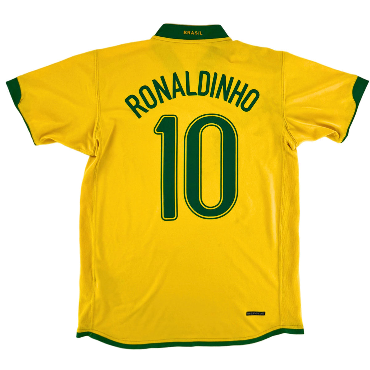 2006 Brazilië WK Thuis Shirt Ronaldinho #10 - 7/10 - (M)