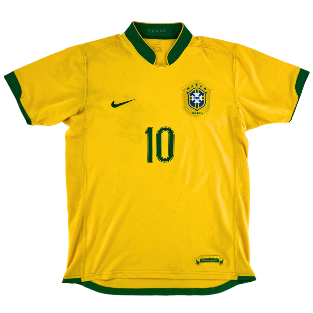 2006 Brazilië WK Thuis Shirt Ronaldinho #10 - 7/10 - (M)