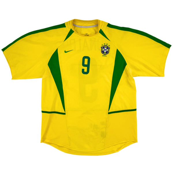 2002 Brazilië WK Thuis Shirt Ronaldo - 9/10 - (L) - Oldschool Voetbalshirts