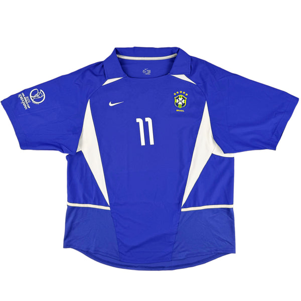2002 Brazilie WK Uit Shirt Ronaldinho - Oldschool Voetbalshirts
